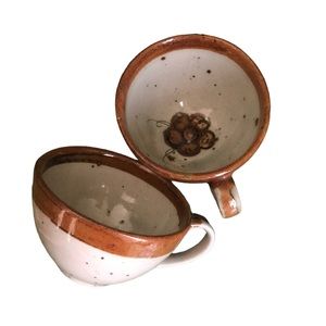 Set of 2 Rustic Tea Cups